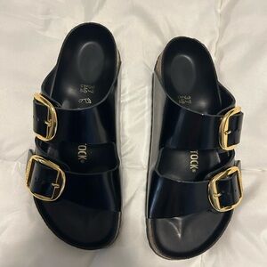 Birkenstock Arizona Big Buckle Slide Sandal - Women's Gold Buckles